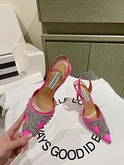  Aquazzura Gatsby Sling Satin 105 Pink - 2