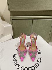  Aquazzura Gatsby Sling Satin 105 Pink - 3