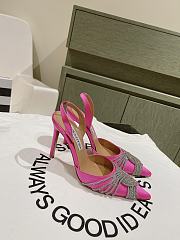  Aquazzura Gatsby Sling Satin 105 Pink - 4