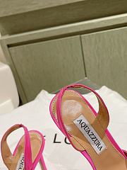  Aquazzura Gatsby Sling Satin 105 Pink - 6