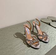 Aquazzura Bubbles 105 Stud-embellished Leather Sandals Silver - 1