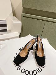 Aquazzura Amore Pump 95 Suede Black - 4