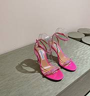 Aquazzura Olie Sandal 105 Satin Crystal Pink  - 1