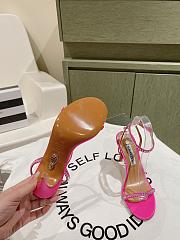 Aquazzura Olie Sandal 105 Satin Crystal Pink  - 4