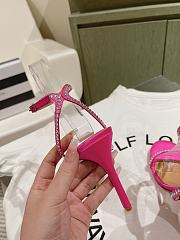 Aquazzura Olie Sandal 105 Satin Crystal Pink  - 6