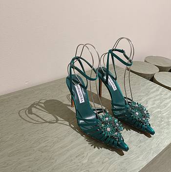 Aquazzura Crystal Margarita Pump 105 Green