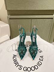 Aquazzura Crystal Margarita Pump 105 Green - 2