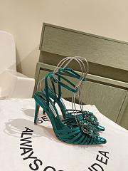 Aquazzura Crystal Margarita Pump 105 Green - 5