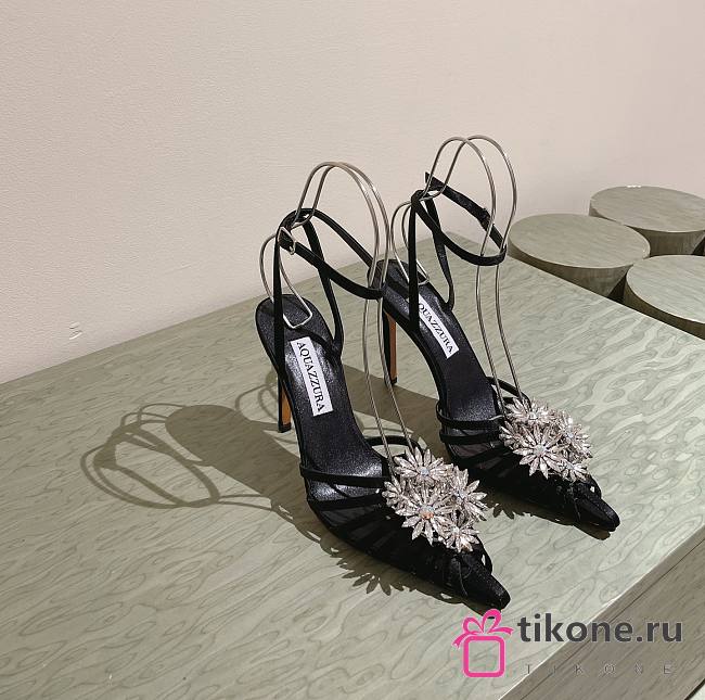  Aquazzura Crystal Margarita Pump 105 Black - 1