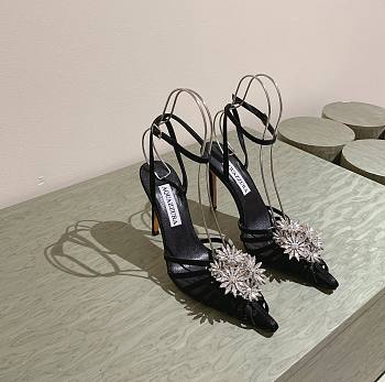  Aquazzura Crystal Margarita Pump 105 Black