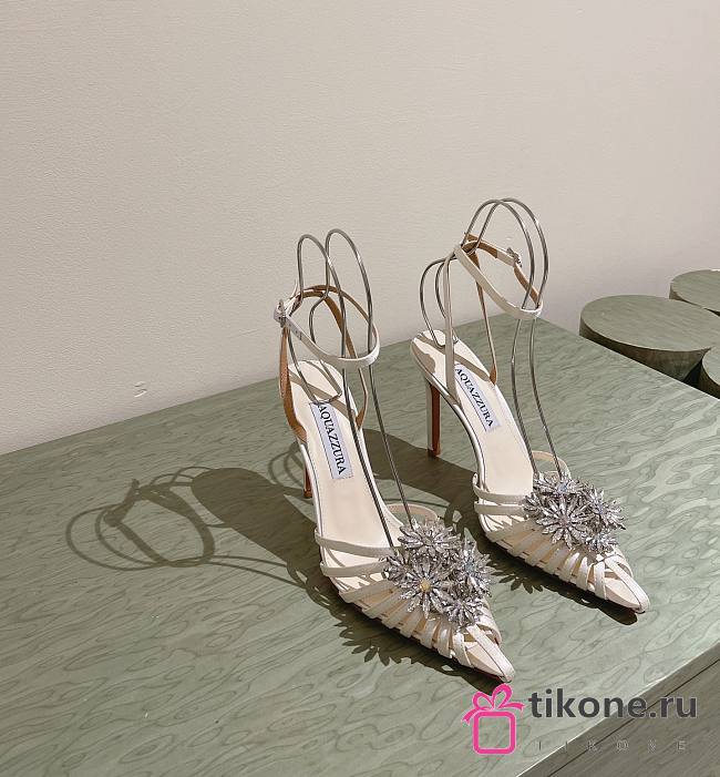  Aquazzura Crystal Margarita Pump 105 White - 1
