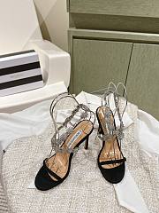 Aquazzura Comet Sandal 105 Black - 6