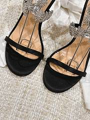Aquazzura Comet Sandal 105 Black - 5