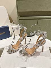 Aquazzura Disco Dancer 105 Embellished Sandals Silver - 3