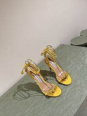 Aquazzura Disco Dancer 105 Embellished Sandals Yellow  - 3