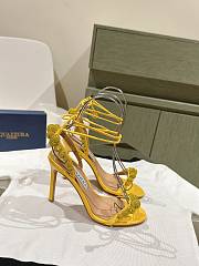 Aquazzura Disco Dancer 105 Embellished Sandals Yellow  - 4