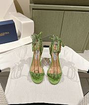 Aquazzura Disco Dancer 105 Embellished Sandals Green - 1