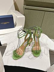 Aquazzura Disco Dancer 105 Embellished Sandals Green - 3