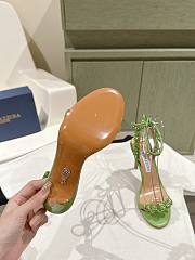 Aquazzura Disco Dancer 105 Embellished Sandals Green - 5