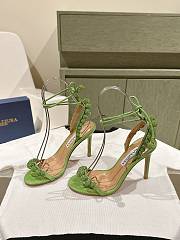 Aquazzura Disco Dancer 105 Embellished Sandals Green - 6