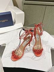 Aquazzura Disco Dancer 105 Embellished Sandals Orange - 3