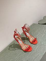 Aquazzura Disco Dancer 105 Embellished Sandals Orange - 4