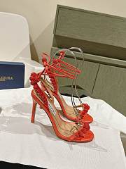Aquazzura Disco Dancer 105 Embellished Sandals Orange - 5