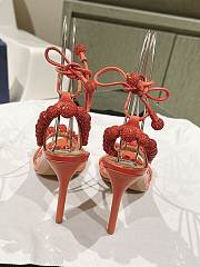 Aquazzura Disco Dancer 105 Embellished Sandals Orange - 6