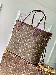 LV Neverfull Inside Out MM Monogram Wine M25663 - 31x28x14cm - 5