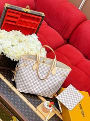 LV Neverfull MM Damier Azur Canvas Beige N40604 - 31x28x14cm - 1