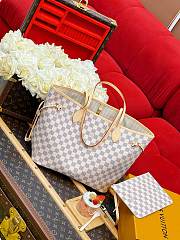 LV Neverfull MM Damier Azur Canvas Beige N40604 - 31x28x14cm - 6