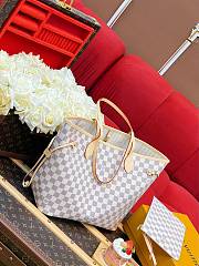 LV Neverfull MM Damier Azur Canvas Beige N40604 - 31x28x14cm - 4