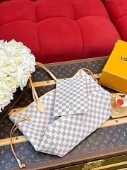 LV Neverfull MM Damier Azur Canvas Pink N40603 - 31x28x14cm - 6