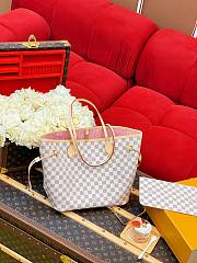 LV Neverfull MM Damier Azur Canvas Pink N40603 - 31x28x14cm - 3