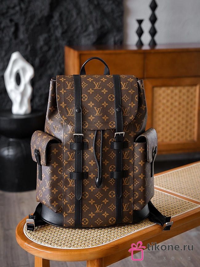 LV Christopher MM Backpack Monogram Macassar M43735 - 44x38x12.5cm - 1