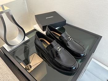 Chanel Moccasins Calfskin Black
