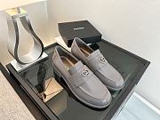 Chanel Moccasins Calfskin Gray - 4