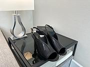 Chanel Sandals Shiny Crumpled Calfskin & Calfskin Black 105mm - 1