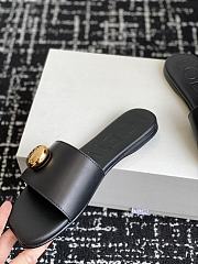 Loewe Pebble Slide In Soft Calfskin Black - 6