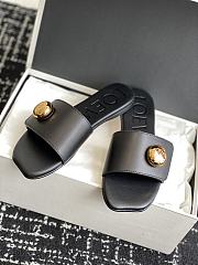 Loewe Pebble Slide In Soft Calfskin Black - 5