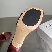 Loewe Pebble Slide In Soft Calfskin Red/ Black 4.5cm - 5