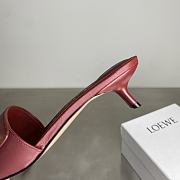 Loewe Pebble Slide In Soft Calfskin Red/ Black 4.5cm - 3
