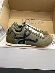 Loewe Ballet Runner 2.0 in Nylon and Calfskin Green - 1