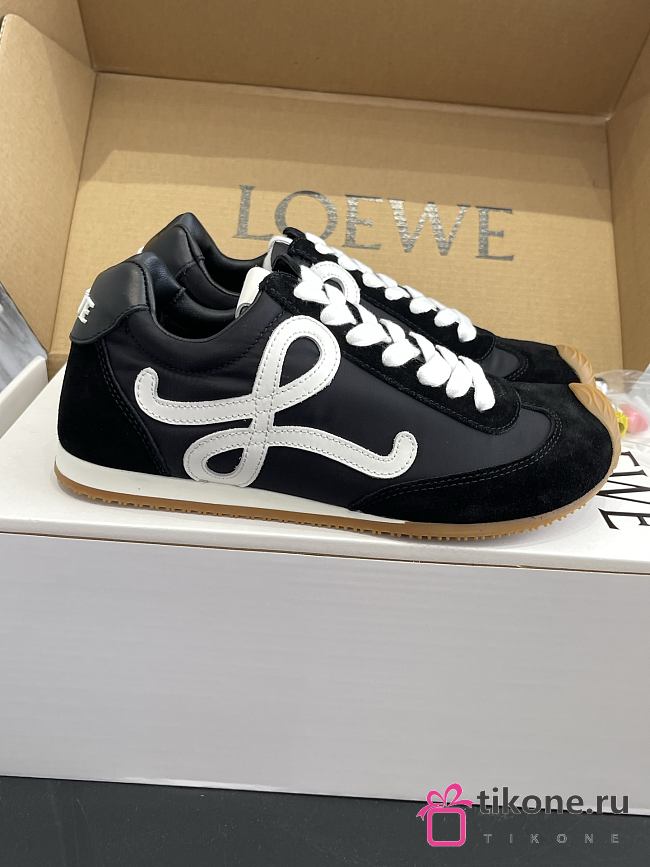 Loewe Ballet Runner 2.0 In Nylon And Calfskin Black - 1