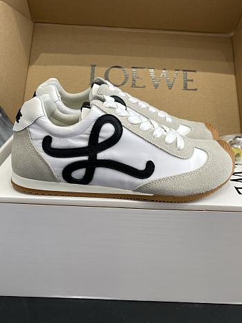 Loewe Ballet Runner 2.0 In Nylon And Calfskin White