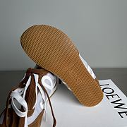 Loewe Ballet Runner 2.0 In Nylon And Calfskin Gray/ White/ Tan - 2