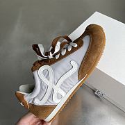 Loewe Ballet Runner 2.0 In Nylon And Calfskin Gray/ White/ Tan - 4