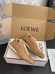 Loewe Ballet Runner 2.0 In Nylon And Calfskin Black Cinnamon - 3