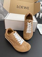 Loewe Ballet Runner 2.0 In Nylon And Calfskin Black Cinnamon - 5