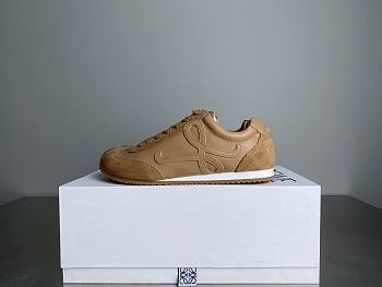 Loewe Ballet Runner 2.0 In Nylon And Calfskin Black Cinnamon